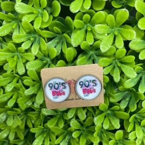 90s babe stud earrings-handmade
